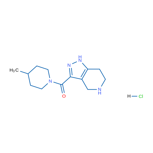 (4-Methyl-1-piperidinyl)(4,5,6,7-tetrahydro-1H-pyrazolo[4,3-c]pyridin-3-yl)methanone HCl 结构式