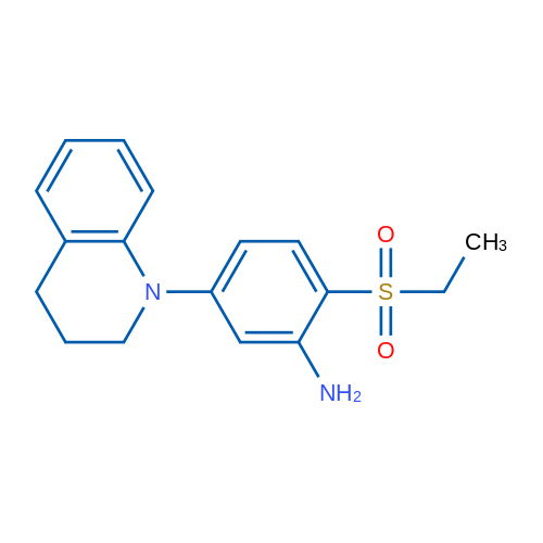 5-[3,4-二氢-1(2H)-喹啉基]-2-(乙基磺酰基)苯胺 结构式