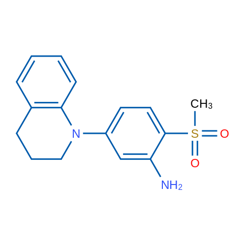 5-[3,4-Dihydro-1(2H)-quinolinyl]-2-(methylsulfonyl)aniline 结构式