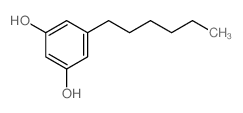 5-己基苯-1,3-二酚 结构式