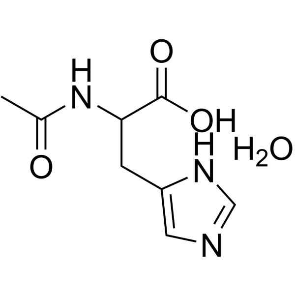 N-乙酰基-DL-组氨酸一水合物 结构式