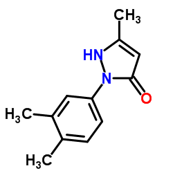 2-(3,4-二甲基苯基)-1,2-二氢-5-甲基-3H-吡唑-3-酮 结构式