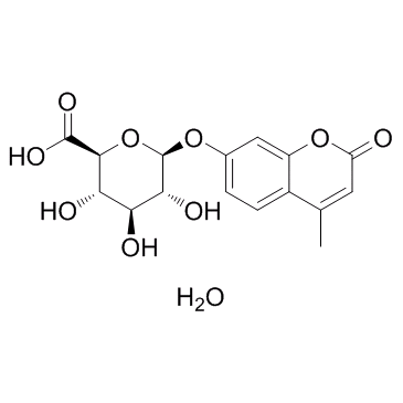 4-甲基伞形基-β-D-葡糖苷酸水合物 结构式