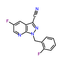 5-氟-1-(2-氟苄基)-1H-吡唑并[3,4-b]吡啶-3-甲腈 结构式