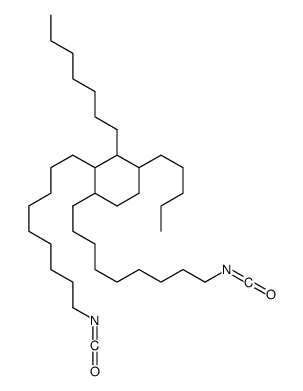 2-庚基-3,4-双(9-异氰酸根合壬基)-1-戊基环己烷 结构式