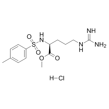 Nα-对甲苯磺酰-L-精氨酸甲酯盐酸盐 结构式