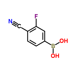 4-氰基-3-氟苯硼酸 结构式