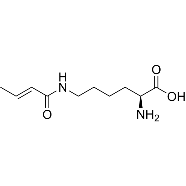 N6-(1-氧代-2-丁烯-1-基)-L-赖氨酸 结构式