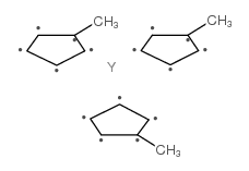 三(甲基环戊二烯)化钇(III) 结构式