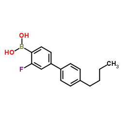 3-氟-4'-丁基联苯硼酸 结构式