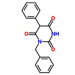 1-苄基-5-苯基巴比妥酸 结构式