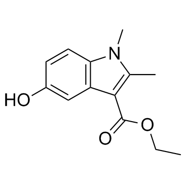5-羟基-1,2-二甲基吲哚-3-羧酸乙酯 结构式
