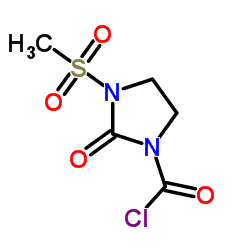 1-氯甲酰基-3-甲磺酰基-2-咪唑烷酮 结构式
