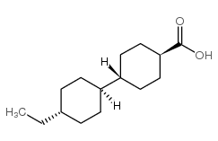 反式-4-乙基-(1,1-联二环己烷)-4-甲酸 结构式