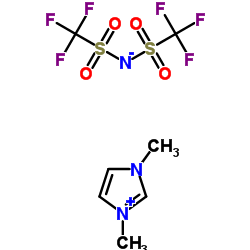 1,3-二甲基咪唑双(三氟甲磺酰)亚胺盐 结构式