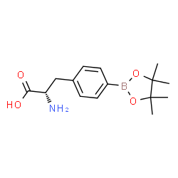 (S)-2-氨基-3-(4-(4,4,5,5-四甲基-1,3,2-二氧硼杂环戊烷-2-基)苯基)丙酸 结构式
