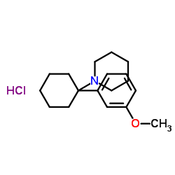 3-甲氧基苯环己哌啶盐酸盐 结构式