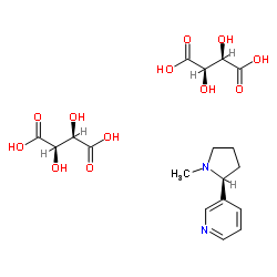 (-)-1-甲基-2-(3-吡啶基)吡咯烷 (+)-酒石酸氢盐 结构式