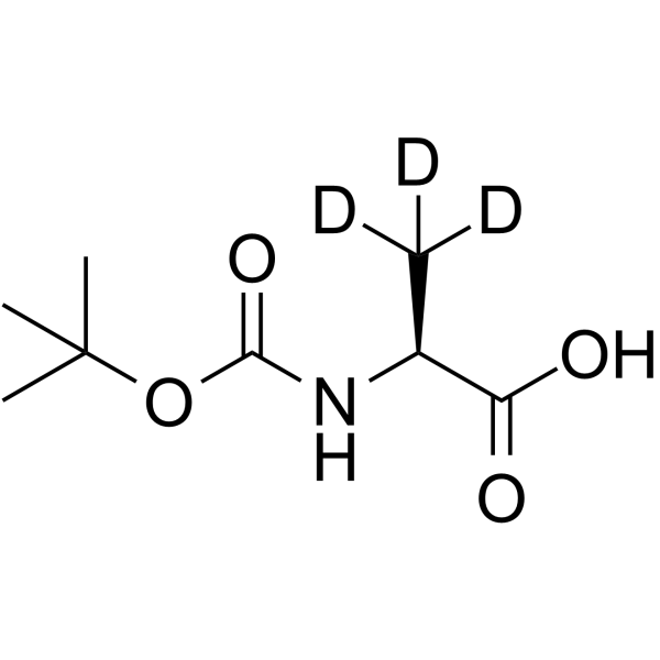 Boc-丙氨酸-3,3,3-d3 结构式