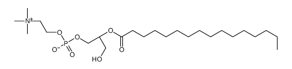 2-Palmitoyl-sn-glycero-3-phosphocholine 结构式