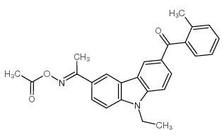 1-[9-乙基-6-(2-甲基苯甲酰基)-9H-咔唑-3-基]-乙酮 1-(O-乙酰肟) 结构式
