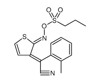 Benzeneacetonitrile, 2-methyl-α-[2-[[(propylsulfonyl)oxy]imino]-3(2H)-thienylidene] 结构式