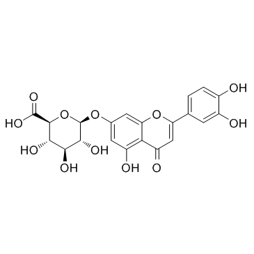木犀草素-7-O-葡萄糖醛酸苷 结构式