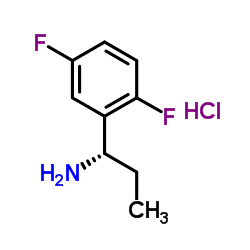 (S)-1-(2,5-二氟苯基)丙-1-胺盐酸盐 结构式