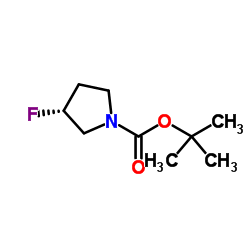 (R)-1-BOC-3-氟吡咯烷 结构式
