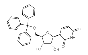 5’-O-三苯甲基尿苷 结构式