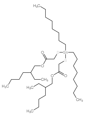 二正辛基-双(巯乙酸2-乙基己酯)锡 结构式