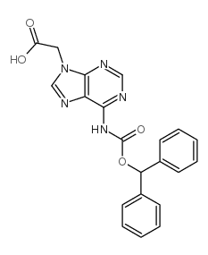 (6-苯甲基氧基羰基氨基嘌呤-9-基)-乙酸 结构式