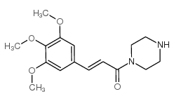 1-(3,4,5-三甲氧基)肉桂酰基哌嗪 结构式
