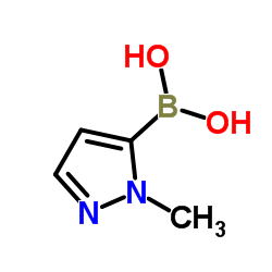 1-甲基-1H-吡唑-5-硼酸 结构式