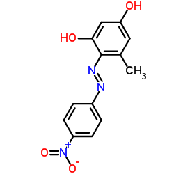 4-(4-硝基苯基偶氮)-5-甲基间苯二酚 结构式