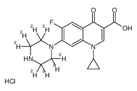 环丙沙星盐酸-D8 结构式