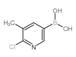 6-氯-5-甲基吡啶-3-硼酸 结构式