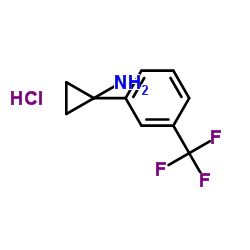 1-(3-(三氟甲基)苯基)环丙胺盐酸盐 结构式