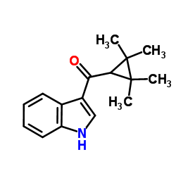 (1H-吲哚-3-基)(2,2,3,3-四甲基环丙基)甲酮 结构式
