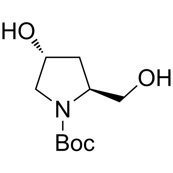 Boc-反-4-羟基-L-脯氨酸醇 结构式