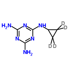 环丙氨嗪-D4 结构式