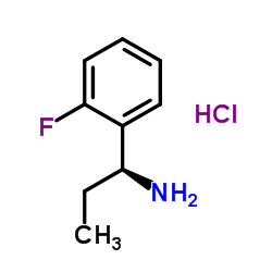 (S)-1-(2-氟苯基)丙-1-胺盐酸盐 结构式