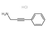 3-苯基-2-丙炔-1-胺 盐酸盐 结构式