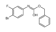 (4-溴-3-氟苯基)氨基甲酸苄酯 结构式