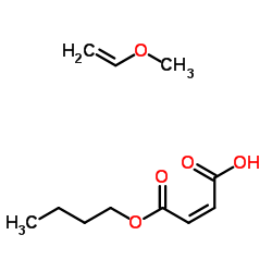 聚(乙烯基甲醚-alt-马来酸单丁酯)溶液 结构式