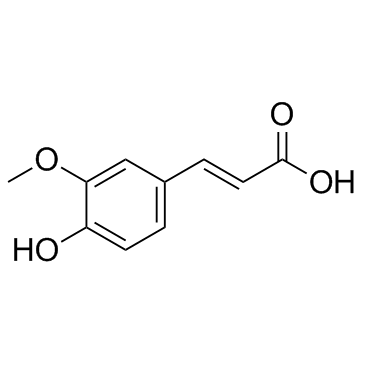3-甲氧基-4-羟基肉桂酸 结构式