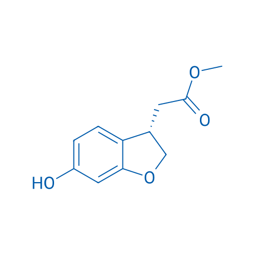 2-(6-羟基-2,3-二氢苯并呋喃-3-基)乙酸(S)-甲酯 结构式