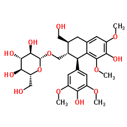 (-)-Lyoniresinol 9'-O-glucoside 结构式