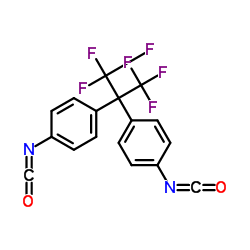 2,2-双(4-异氰酸苯基)六氟丙烷 结构式