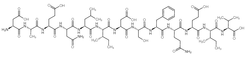 ASP-ALA-GLU-ASN-LEU-ILE-ASP-SER-PHE-GLN-GLU-ILE-VAL 结构式